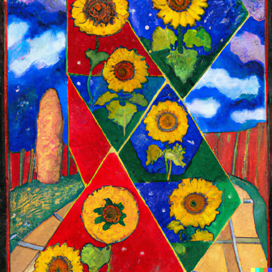 Tapestry of colour from the book Divine Guidance: Daily Tarot Reading