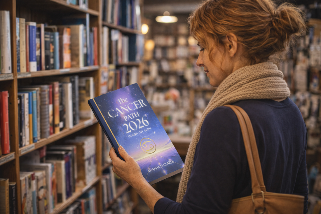 Young Lady reading The Cancer Path in a Bookshop