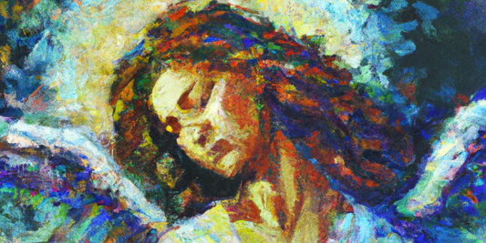 Oil Painting image of Archangel Jophiel as depicted in Divine Guidance Messages from the angels