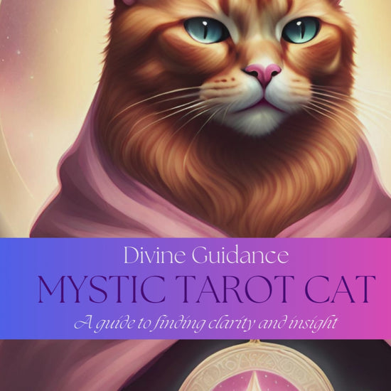 Video of a Sneak Peak of AI Generated Cat Graphics colourful and whimsical insight into the Mystic tarot cat world. 