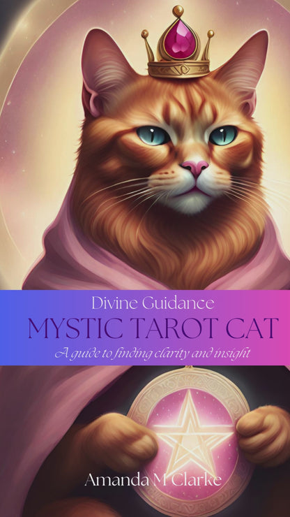 Video of a Sneak Peak of AI Generated Cat Graphics colourful and whimsical insight into the Mystic tarot cat world. 